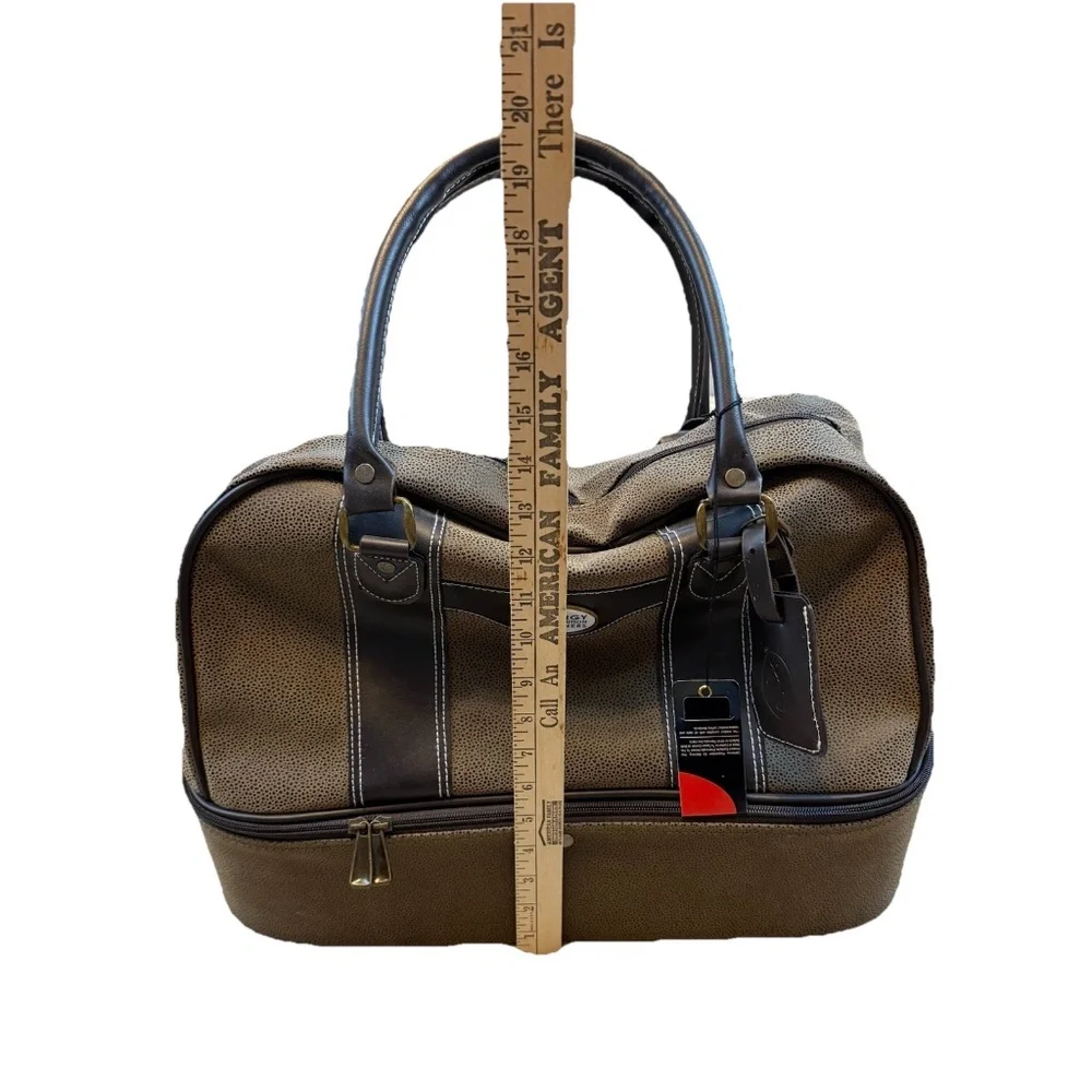 Sovrano Double Decker Golf Duffle Bag Brown Shoe Compartment KG4000 NWT